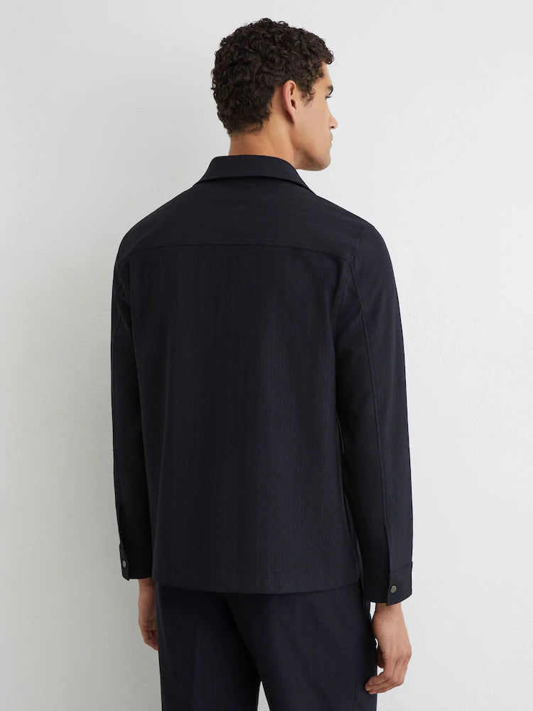 Sidney Stripe Zip-Through Overshirt