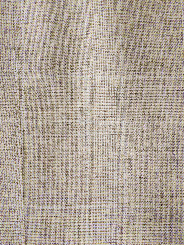 Neutral Check Cotton Linen Blend Suit Waistcoat